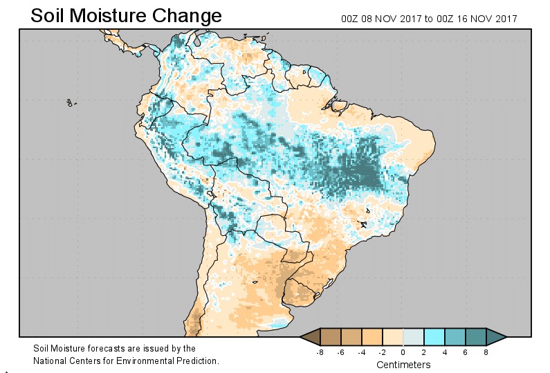 11-8-17 South America: Dissecting latest precip trends into the 2nd half of Nov. K.