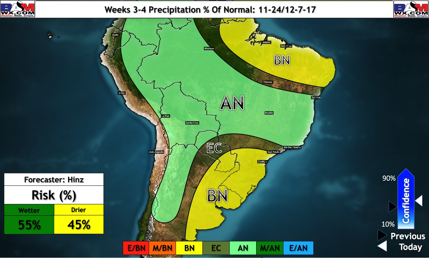 11-10-17 South America: Updated long-range thoughts heading into early December. K.