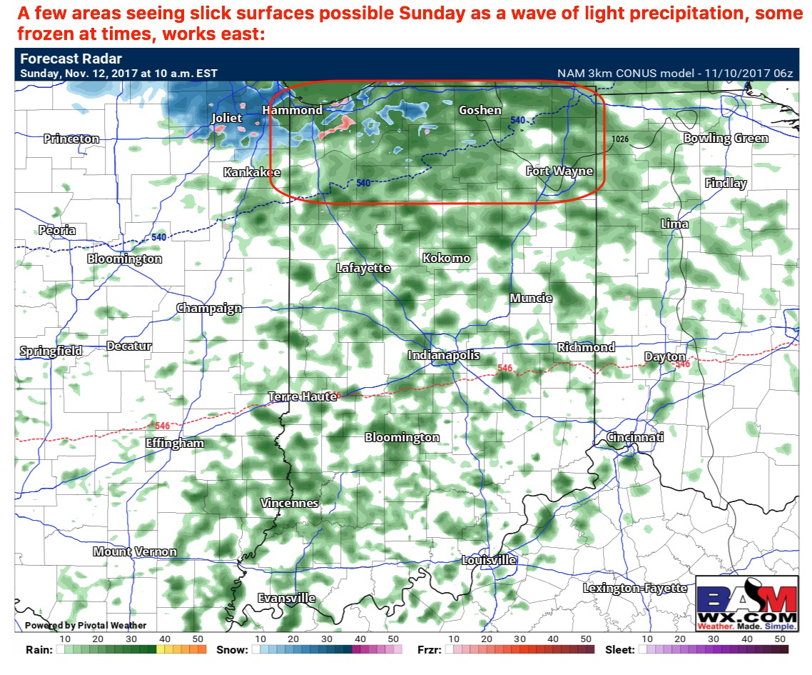 11-10-17 Indiana: Very cold weekend ahead…latest on potential high-impact system late next week as well! K.