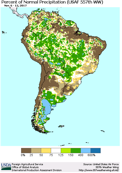 11-13-17 South America: Latest check on the Nov forecast…touching on latest growing season seasonal data as well. K.