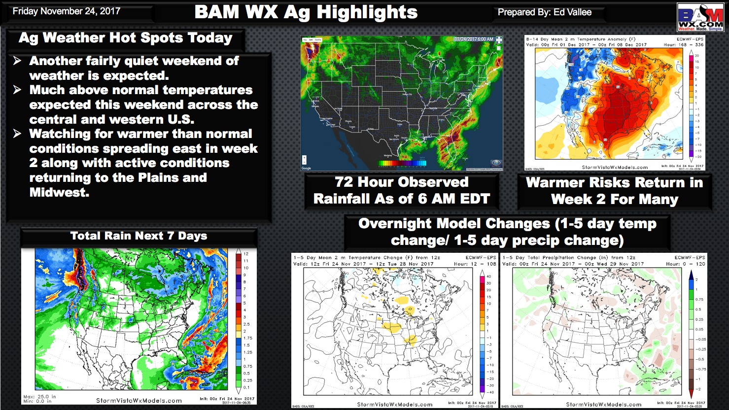 11-24-17 Long Range Update: Eyeing warmer risks to open December. E.