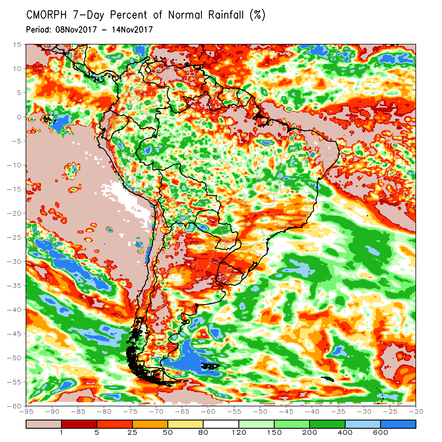 11-16-17 South America: Month-to-date analysis…discussing latest rainfall trends heading into Dec. K.