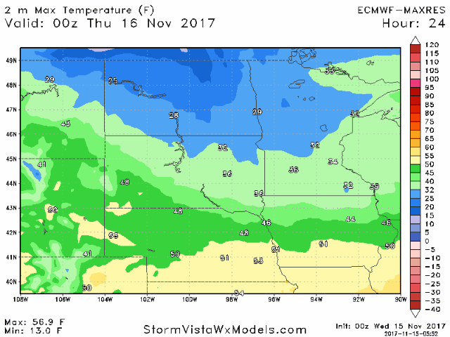 11-15-17 Minnesota Forecast: Clearing out today, another cold front on the way Friday. E.