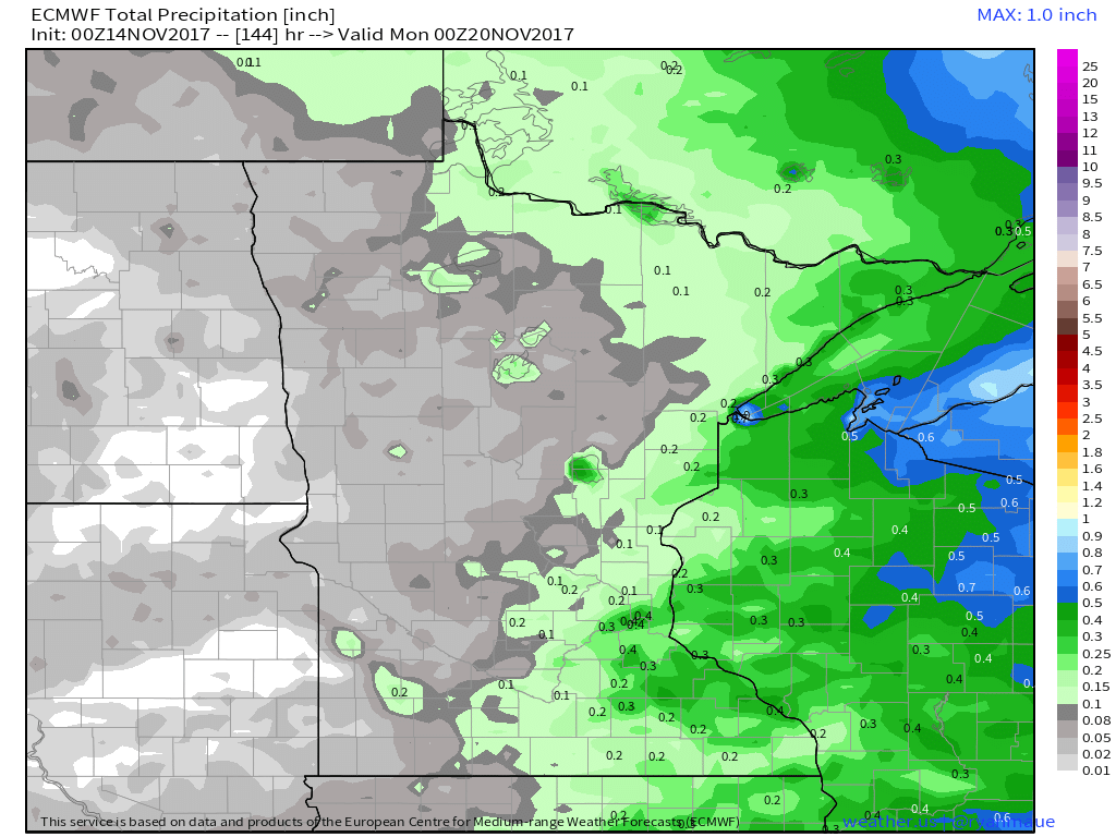 11-14-17 Minnesota Forecast: Multiple cold fronts expected to bring rain/snow into the weekend. E.