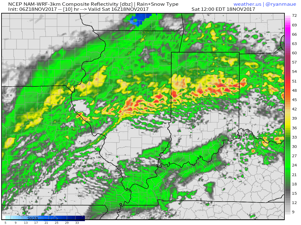 11-18-17 Saturday Update: Monitoring storms moving through today. E.
