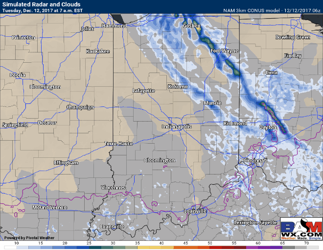 12-12-17 LaPorte & Ft. Wayne District Forecast…targeting multiple waves of accumulating snow next  2-3 days. K.