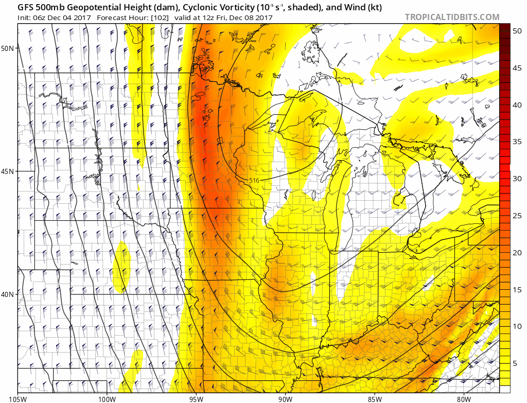 12-4-17 Ohio: Showers & gusty conditions into Tues likely…discussing evolution of early weekend clipper snowfall potential. K.