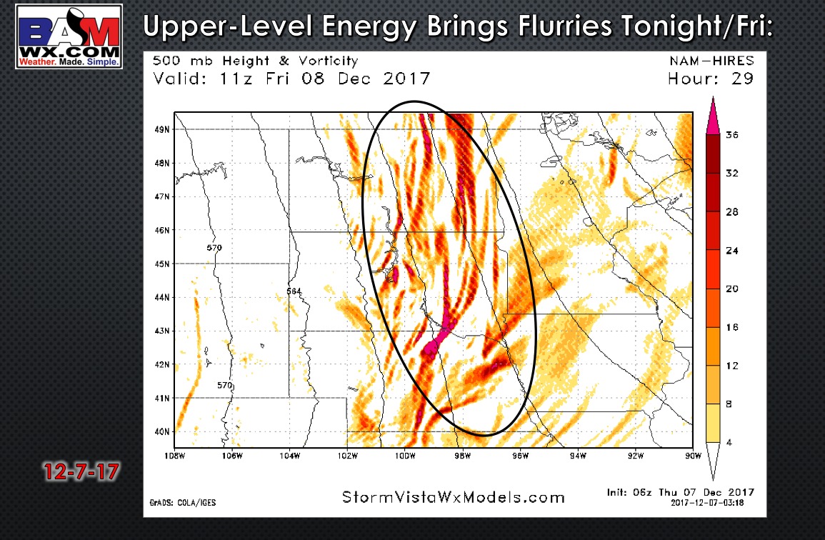 12-07-17 Long Range Update: Brief Warm Spell Likely Followed By More Of A Nina Flavor For The New Year. M.