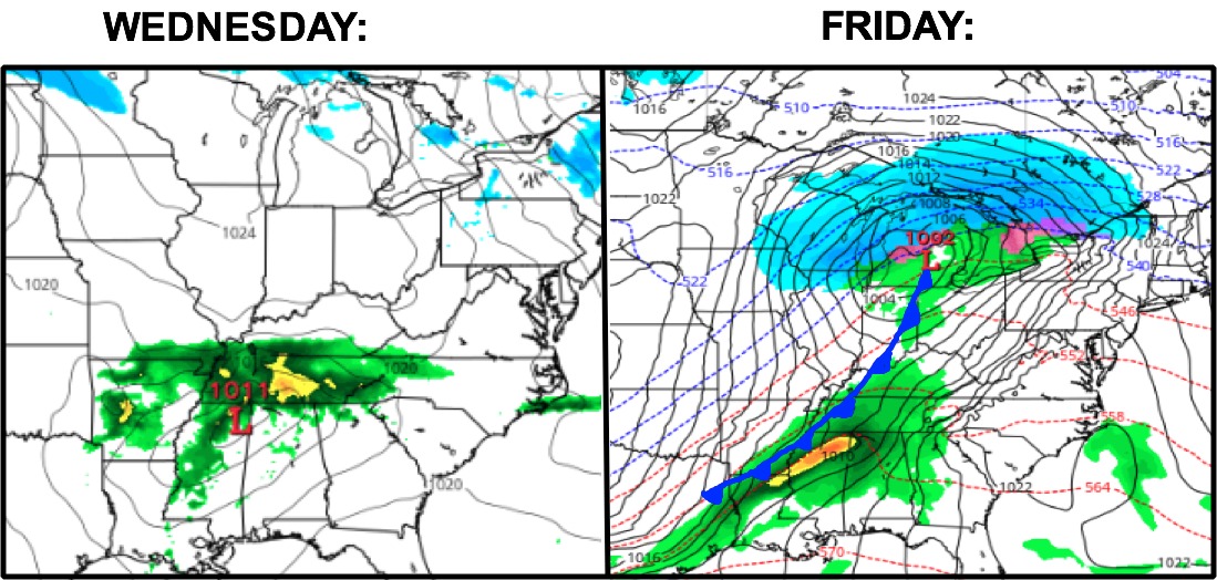 12-18-17 Illinois Forecast: Mild week ahead…late week cold front delivers much colder changes by Christmas. N.