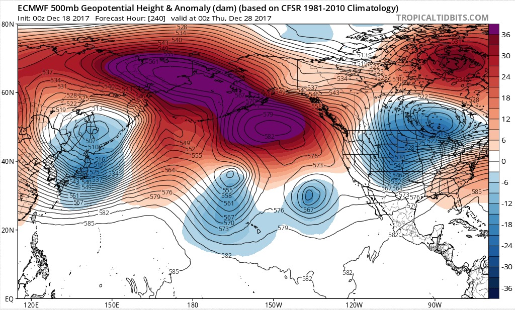 12-18-17 Long Range Update: Major cold coming…discussing risk to the Jan forecast. M.