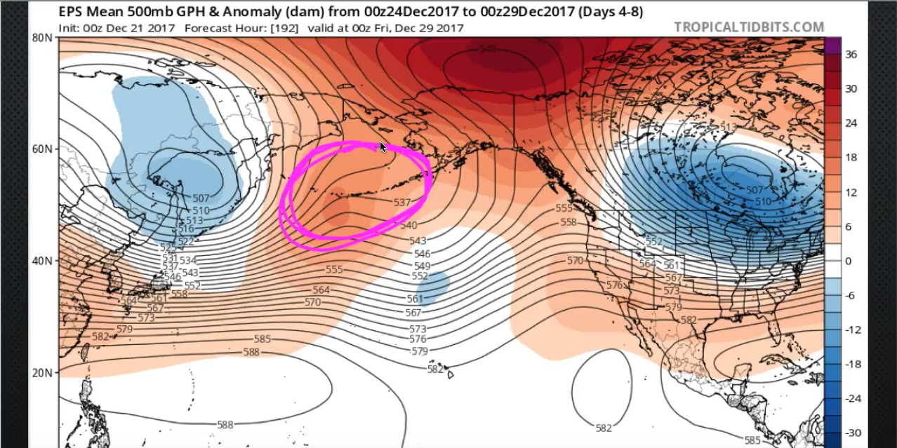 12-21-17 Long Range Update: Analyzing Pattern Conducive for Multiple Winter Storms. M.