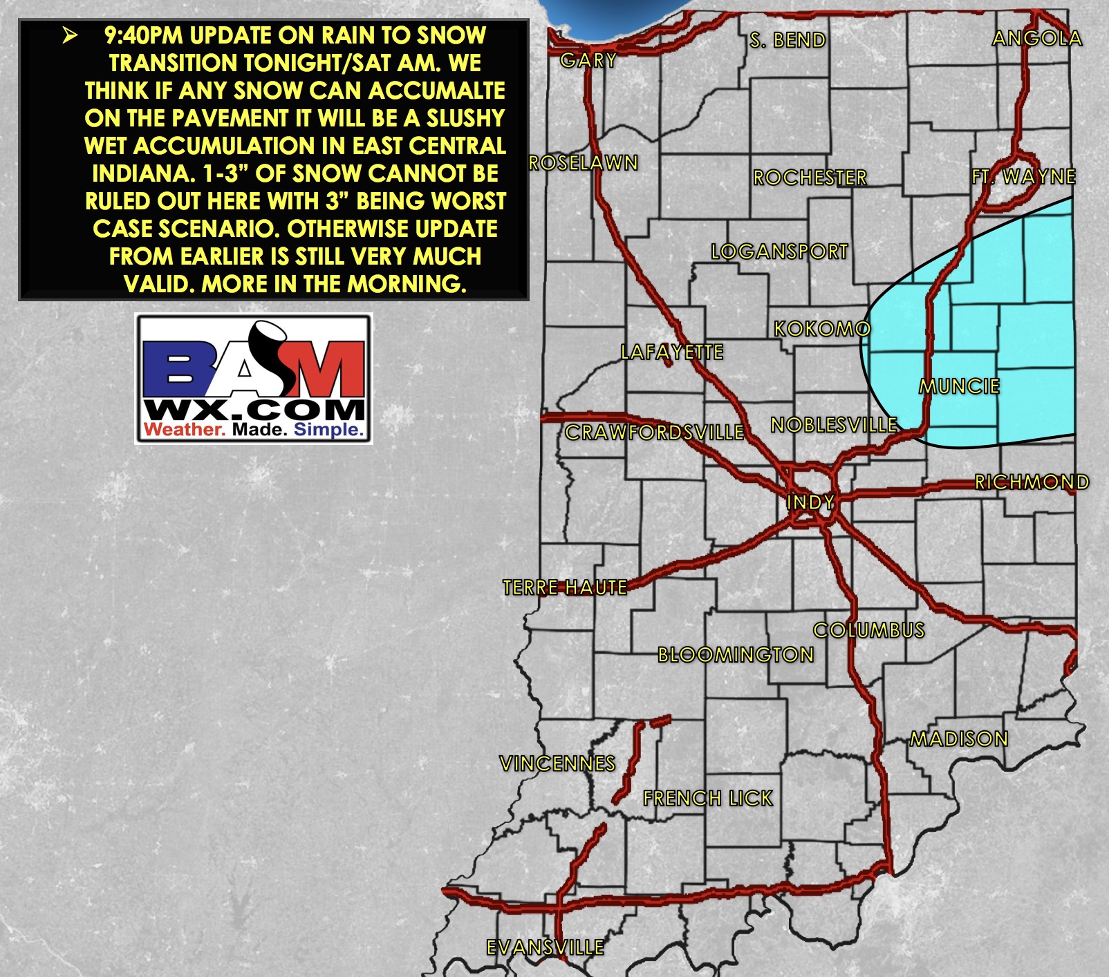 12-22-17 Update On Rain To Snow Transition Sat AM. New Models In For Christmas Eve.