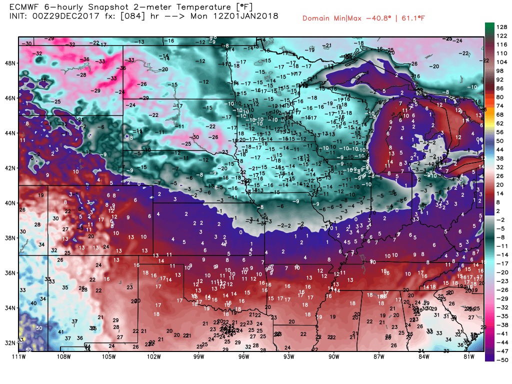 12-29-17 Kansas/Missouri: Arctic pattern locking in this weekend! N.