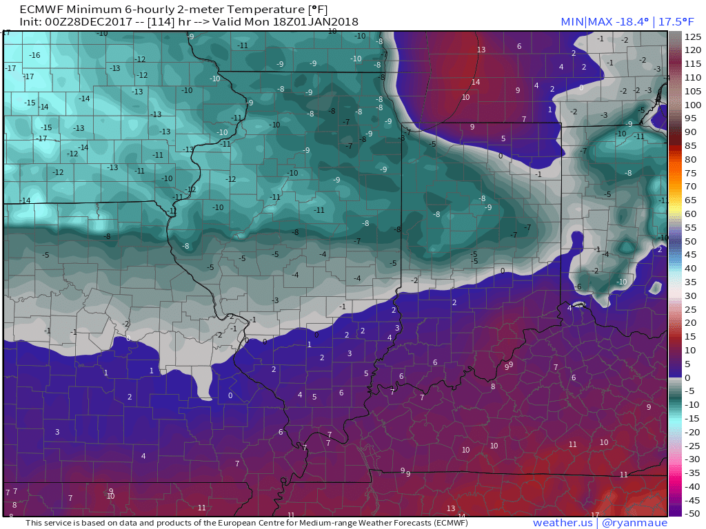 12-28-17 Illinois: Accumulating snowfall and brutal cold on the way! B.