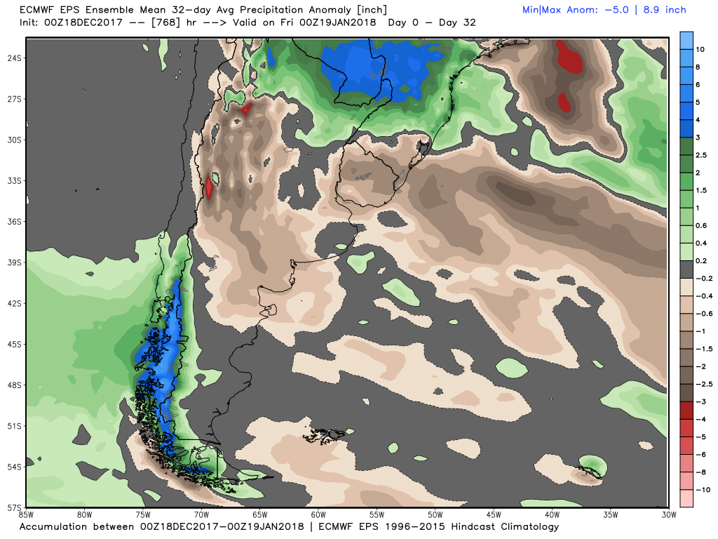 12-19-17 South America: Discussing Argentina rains into late week & updated long-range thoughts into Jan. K.