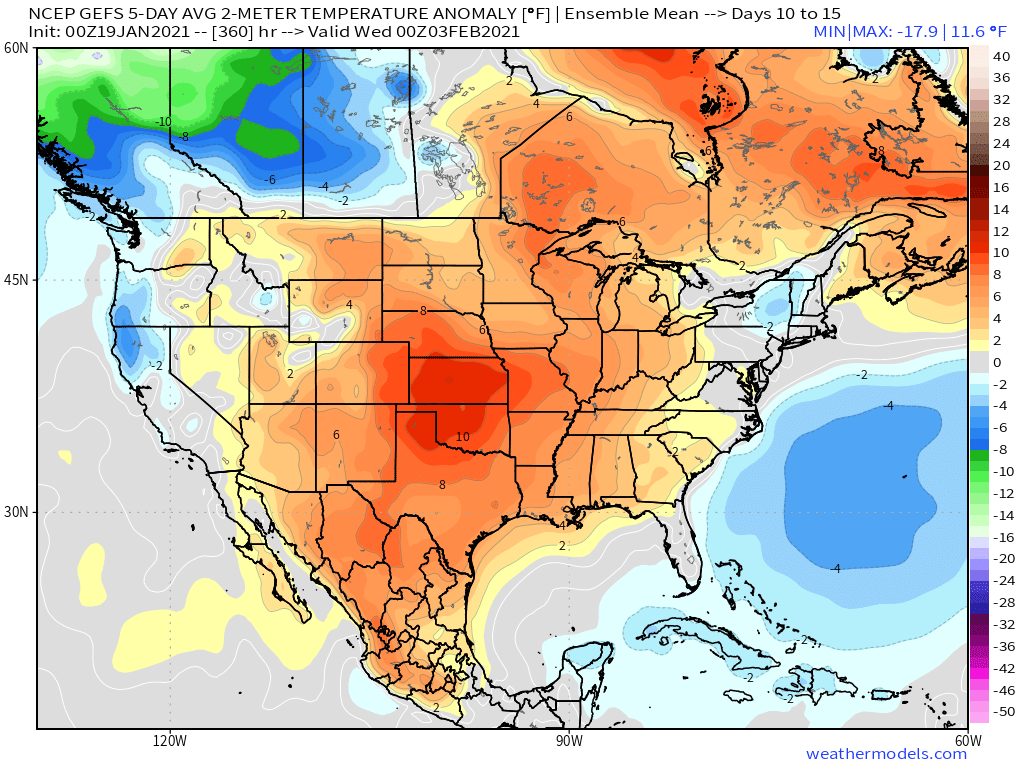 1-19-21 Early AM Energy Report: Colder bias of models continues in the extended range. Details here and pattern drivers into February. B.
