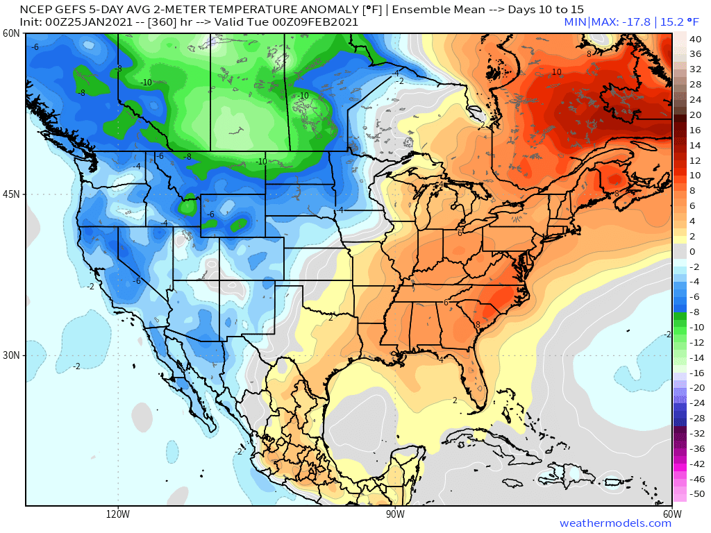 1-25-21 Early AM Energy Report: Discussing some cooler trends over the weekend, differences in data late week 2. B.