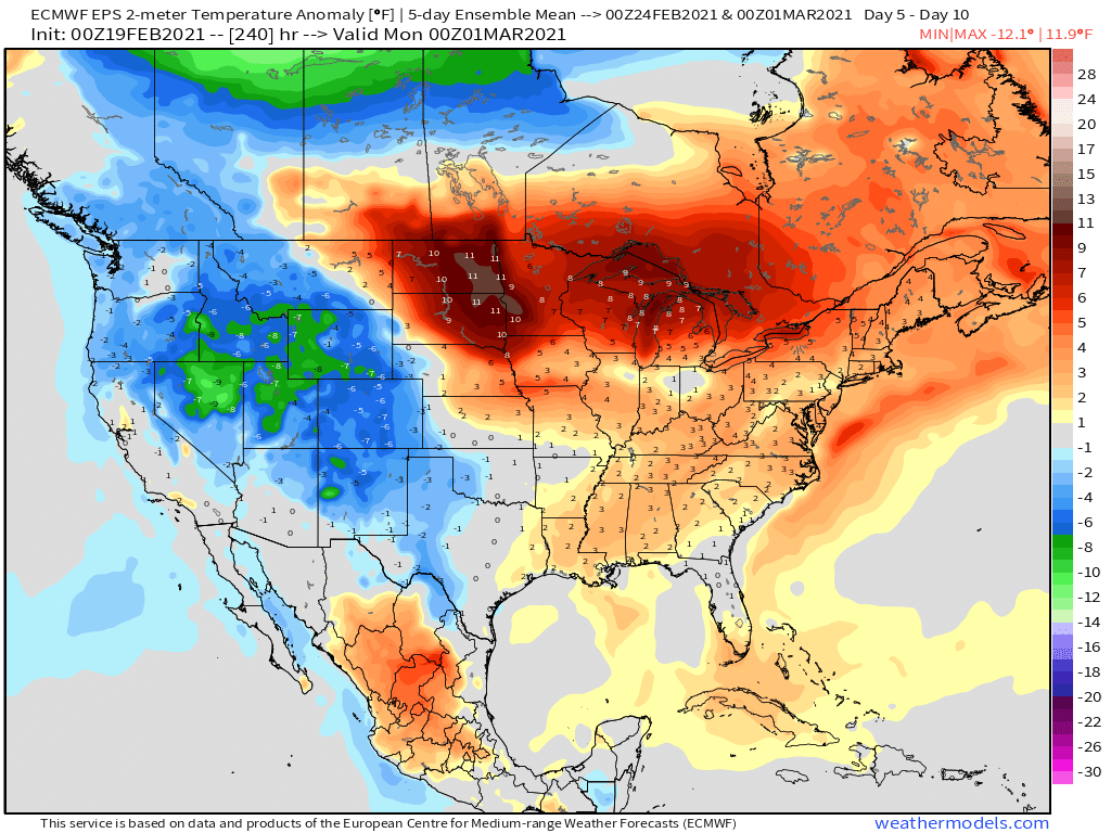 2-19-21 Early AM Energy Report: Discussing overnight cooler trends, impacts of active pattern into March. B.