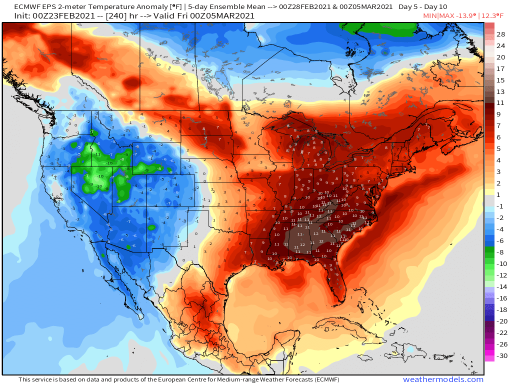 2-23-21 Early AM Energy Report: Model swings continue. Differences in MJO forcing could be culprit. Details here. B.