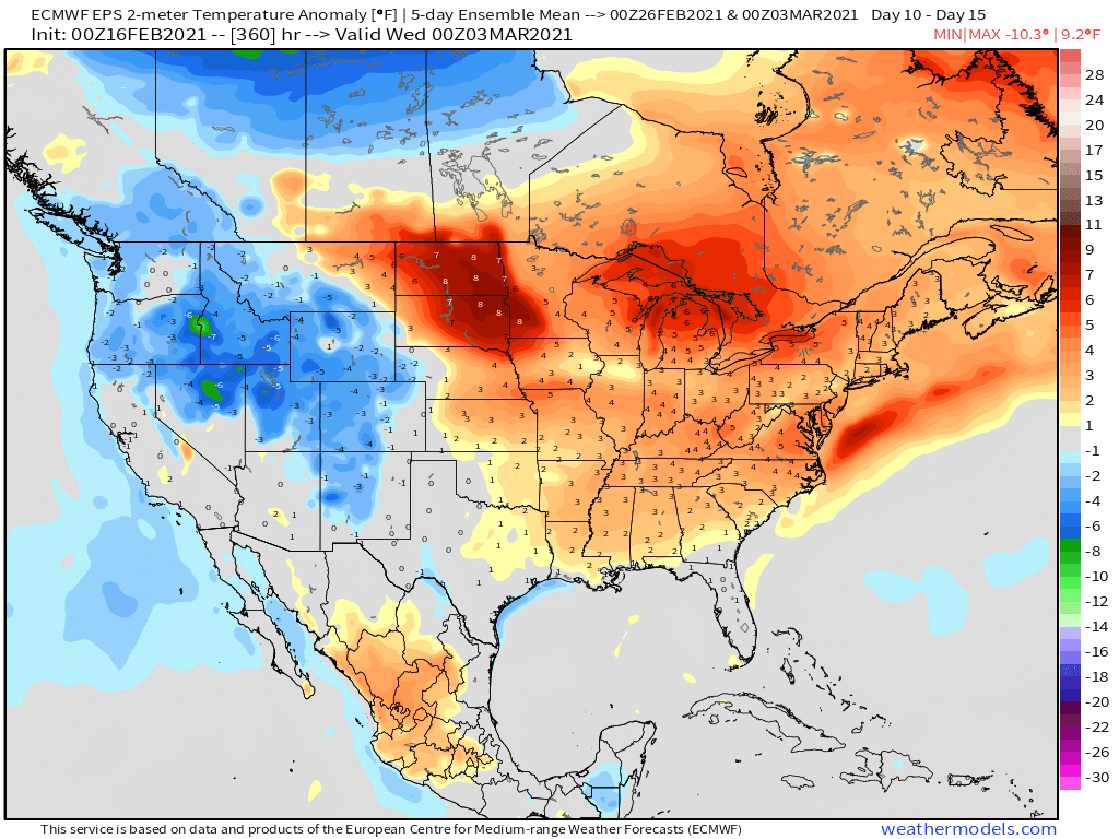 2-16-21 Early AM Energy Report: Cold remains in the short-term, but milder air is on the horizon. B.