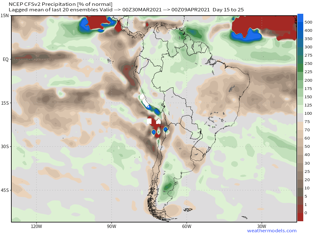 3-15-21 South America: Discussing increasing rain chances in the short-term. K.