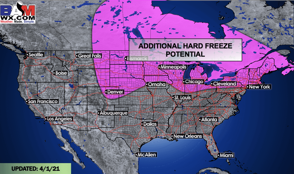 4-1-21 Long-range: Discussing last hard freeze dates based on research + detailed analysis of latest mid-April thoughts. K.