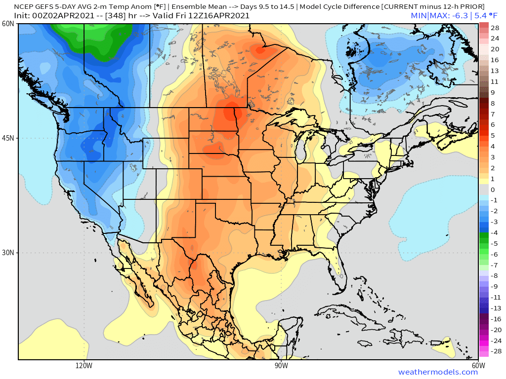 4-2-21 Early AM Energy Report: Model volatility continues. More ups/downs possible for Mid-April. B.