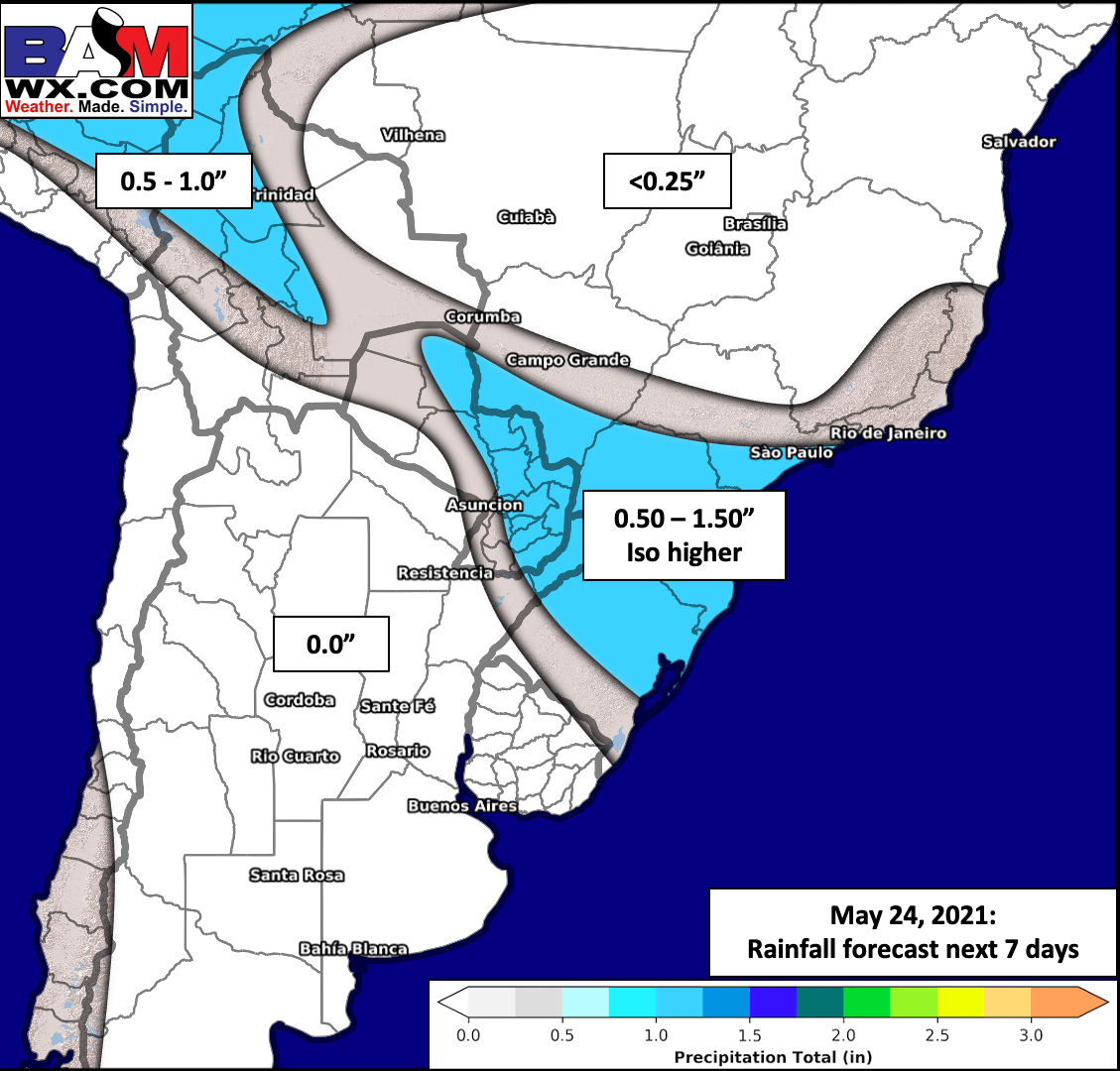 5-24-21 South America: Discussing the pattern progression today through mid-June. K.