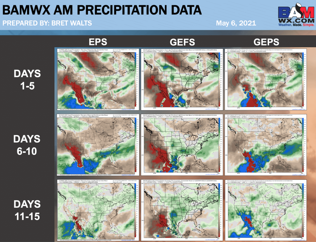 5-6-21 AM Ag Weather Report: Discussing risks with late week 2 precipitation. B.