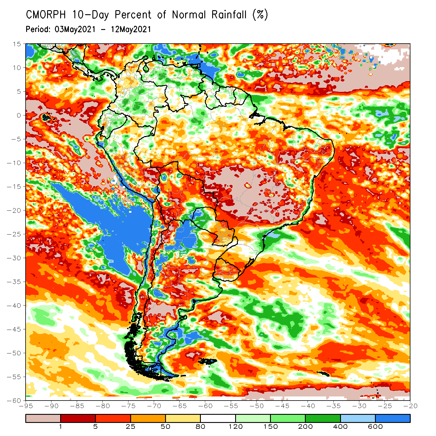 5-14-21 South America: Major concern continues for hot/dry across Safrinha croplands ahead. K.