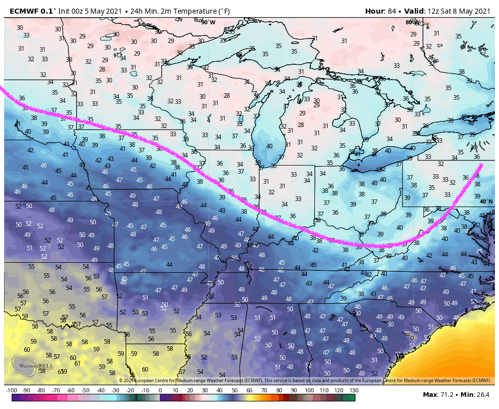5-5-21 AM Ag Weather Report: Frost/freeze remains on the table into the weekend. Watching for moderation in temps late week 2. B.