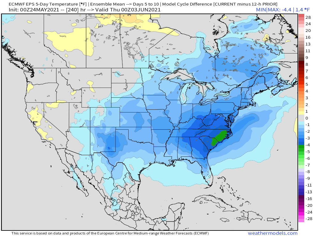 5-24-21 AM Ag Weather Report: Weekend cooler trends to close May/begin June. Plains remain active. B.