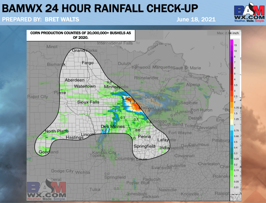 6-18-21 AM Ag Weather Report: Rains in Iowa verify on the low-end. Discussing major risks the next few weeks. B.