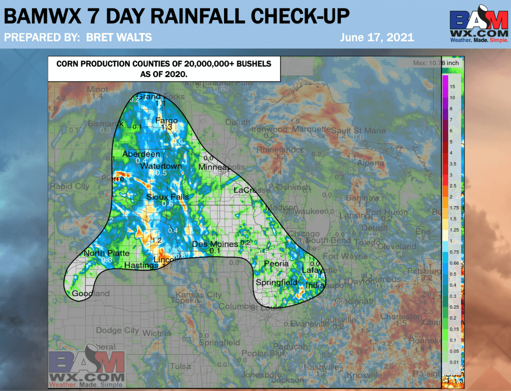 6-17-21 AM Ag Weather Report: Latest details on storm clusters in the short-term, risks with weekend rain chances. B.
