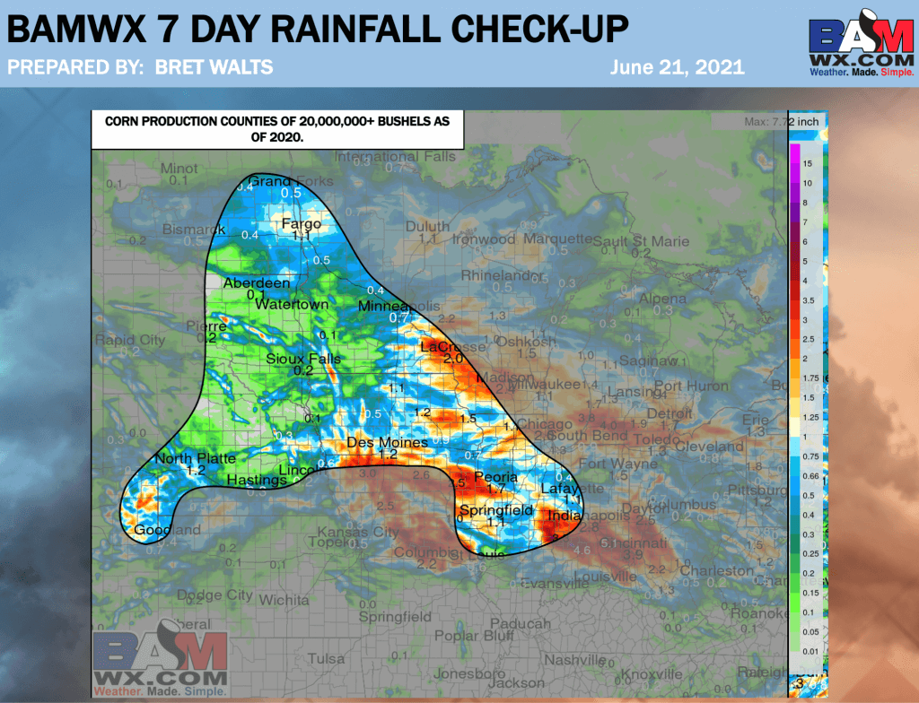 6-21-21 AM Ag Weather Report: Tricky upper-level low will drive pattern to close June. Details here. B.