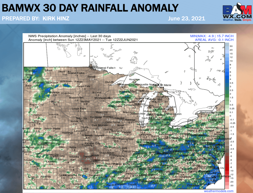 6-23-21 AM Ag Weather Report: Discussing an ag belt divided with rainfall potential ahead. K.