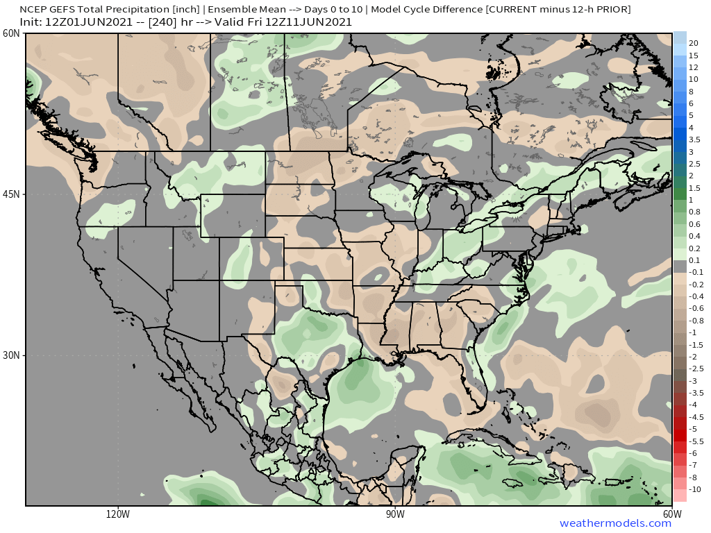 6-1-21 PM Ag Weather Report: Additional warmer/drier risks noted on today’s 12z data so far. Details here. K.