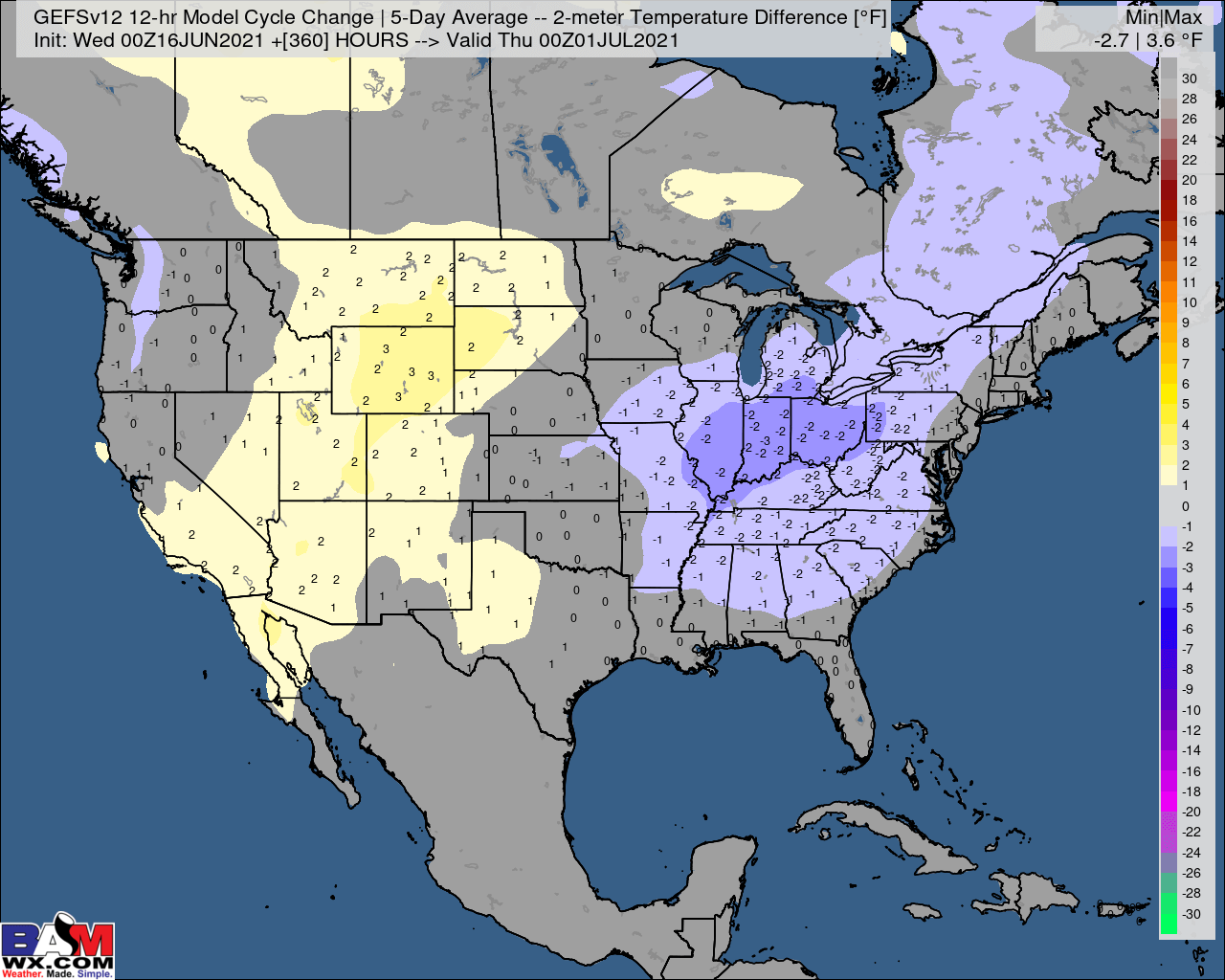 6-16-21 Early AM Energy Check-up: Keeping an eye on the late June into July pattern. Latest trends here. B.