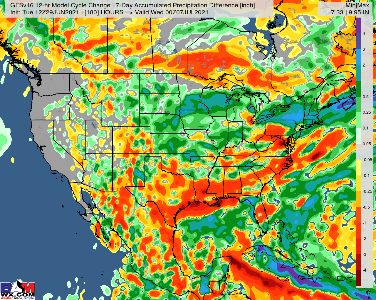 6-29-21 PM GFS Ag Weather Report: Analyzing the volatile late week 1 wetter trends today. B.