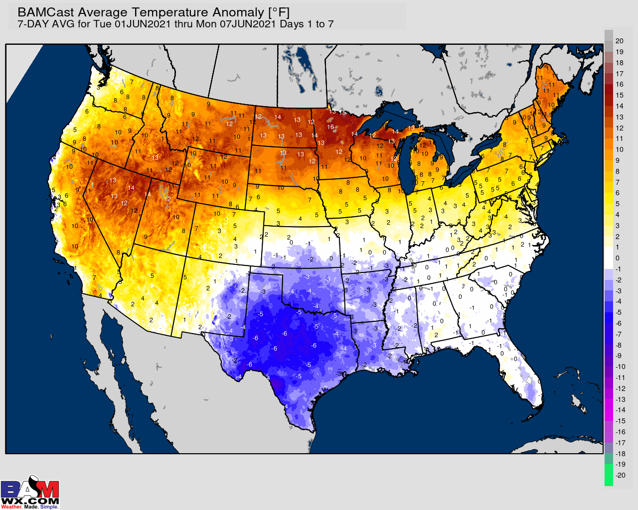 6-1-21 Long-range: Sharing Final June forecast today…discussing increasing warmer/drier risks. K.