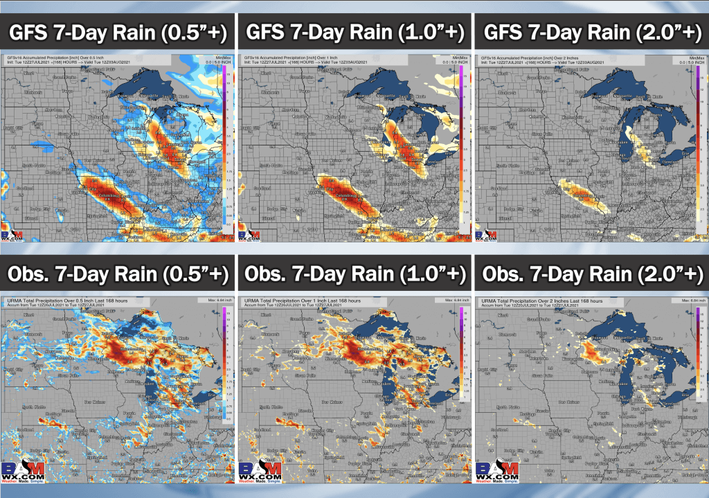 7-27-21 PM GFS Ag Weather Report: Latest details on cluster risk late this week, dry pattern overall persists. B.