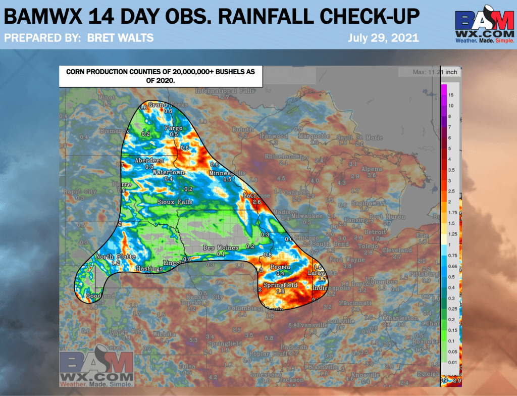 7-29-21 AM Ag Weather Report: Analyzing return of hotter risks in Mid-August and short-term rain potential. B.