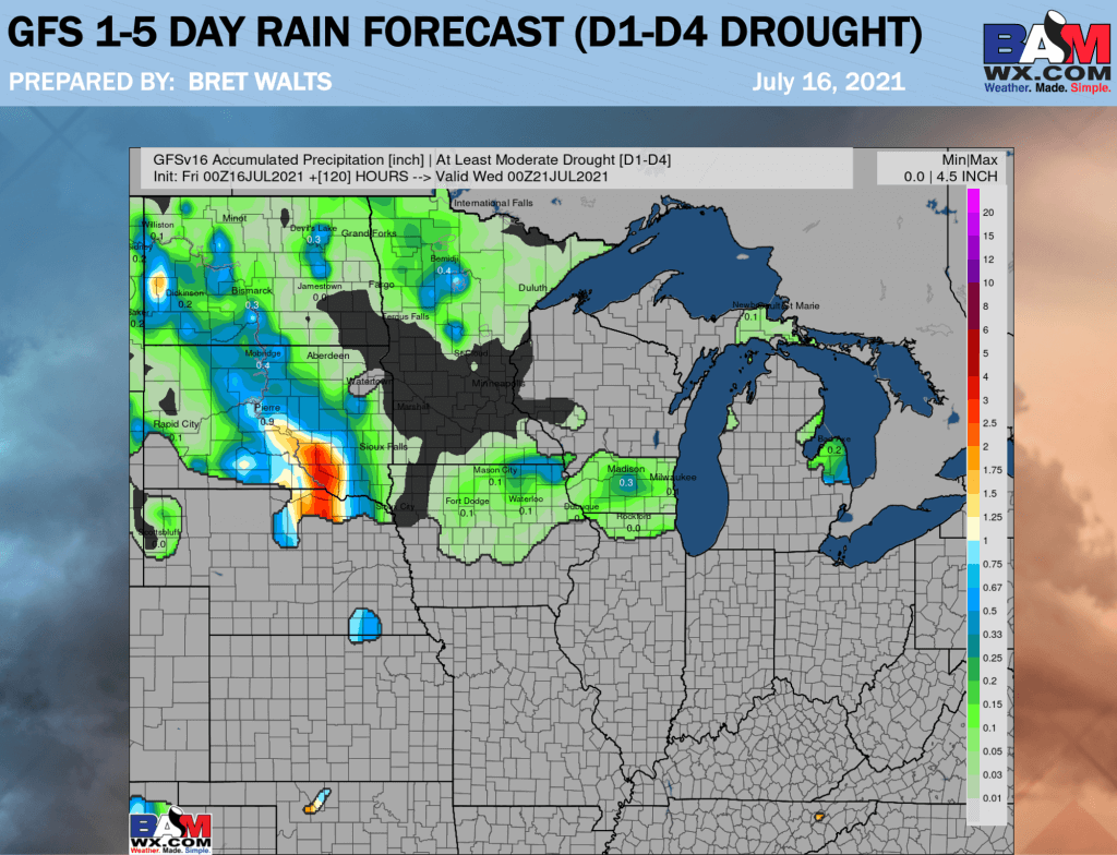 7-16-21 AM Ag Weather Report: Rain in the short-term for the Ohio Valley. Drier pattern with heat north into next week. B.