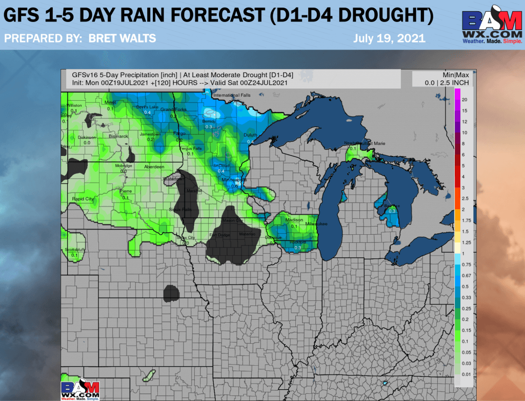 7-19-21 AM Ag Weather Report: Dry, warm pattern for much of the Ag Belt this week. Warmer signals winning out for week 2. B.