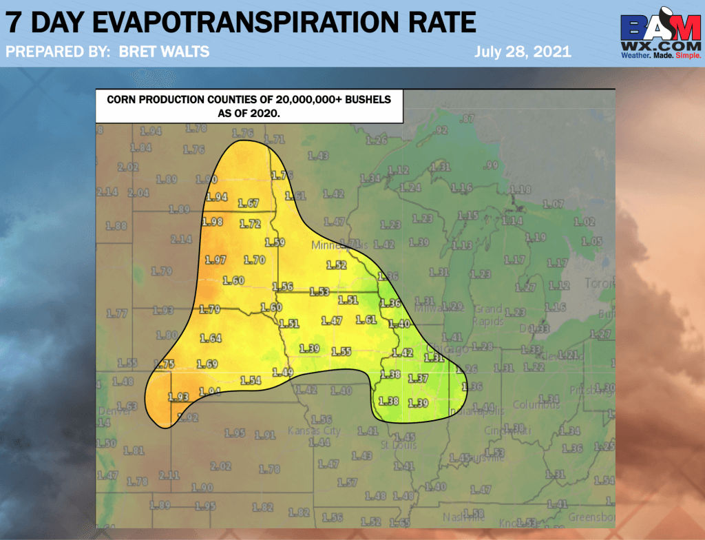 7-28-21 AM Ag Weather Report: Latest trends on storm cluster risks the next few days. B.