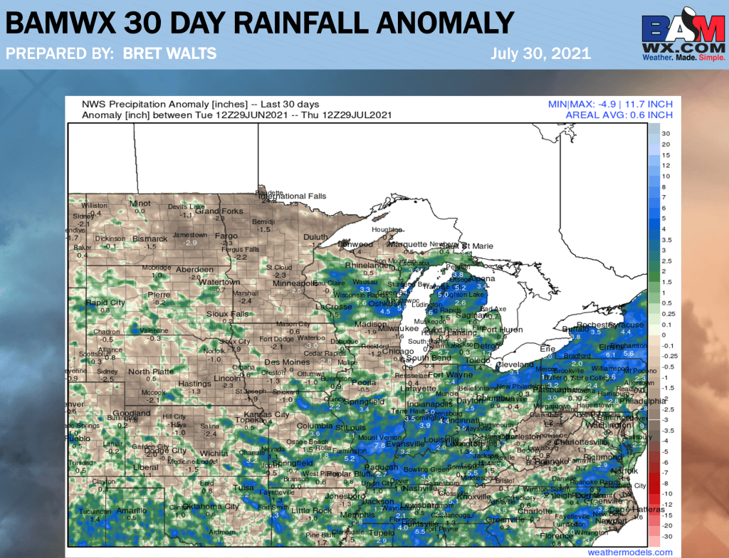 7-30-21 AM Ag Weather Report: Quick update on short-term Plains storm cluster. Heat returns next week. Latest details here. K.