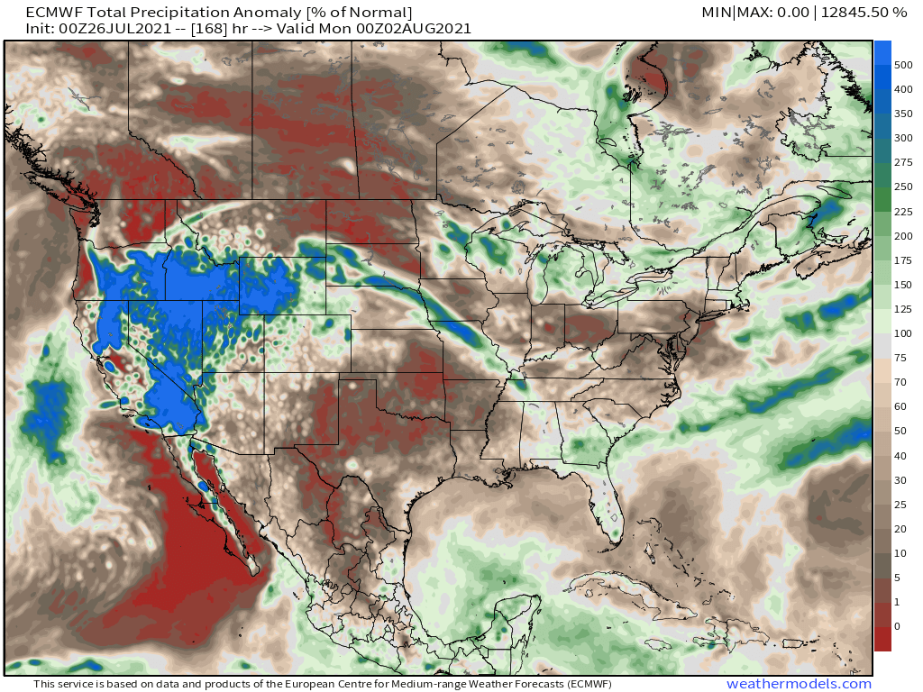 7-26-21 Long-range: Discussing near-record heat/storm clusters in the short-term + Updated August thoughts. M.