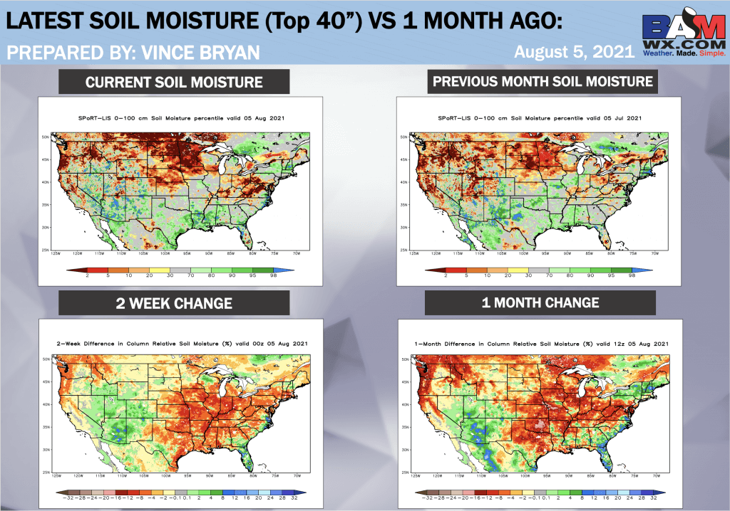 8-5-21 Long-range: Discussing short-term rains, cooler risks mid-month + warmer end to August potential. K.