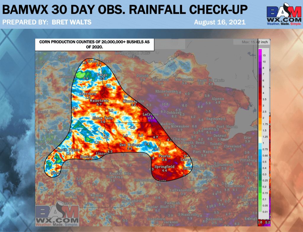 8-16-21 AM Ag Weather Report: Rain chances increase in the Western Plains this week. More active overall into early week 2. B.