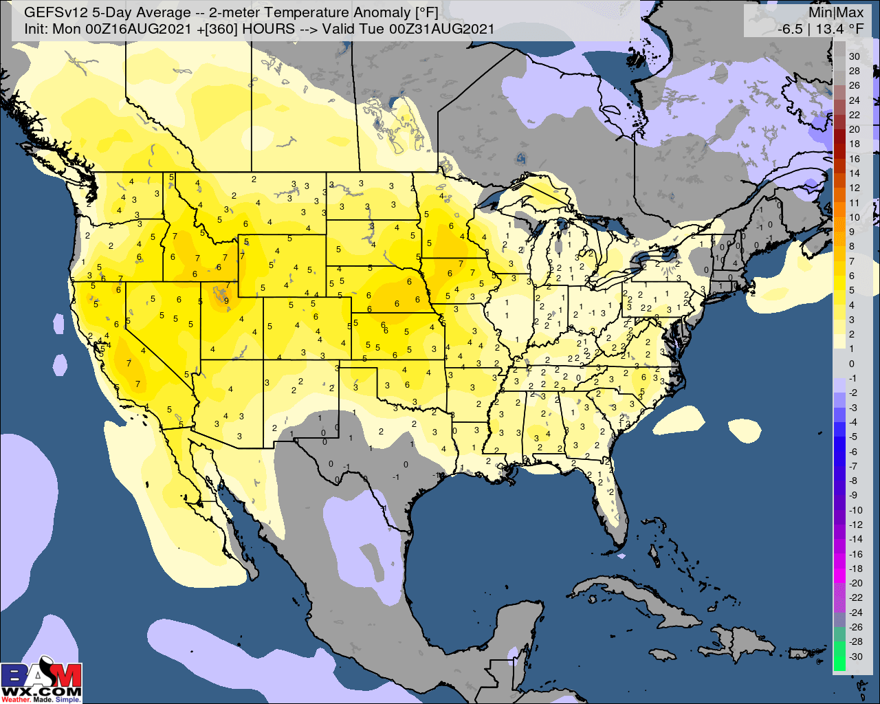 8-16-21 Early AM Energy Report: Big model differences in week 2. Latest details on pattern risks to close August. B.